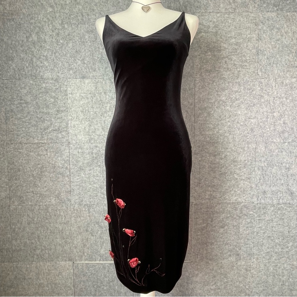 Laundry Shelli Segal Dress Embellished VTG 90s Y2K
Whimsigoth Dark S  Made USA